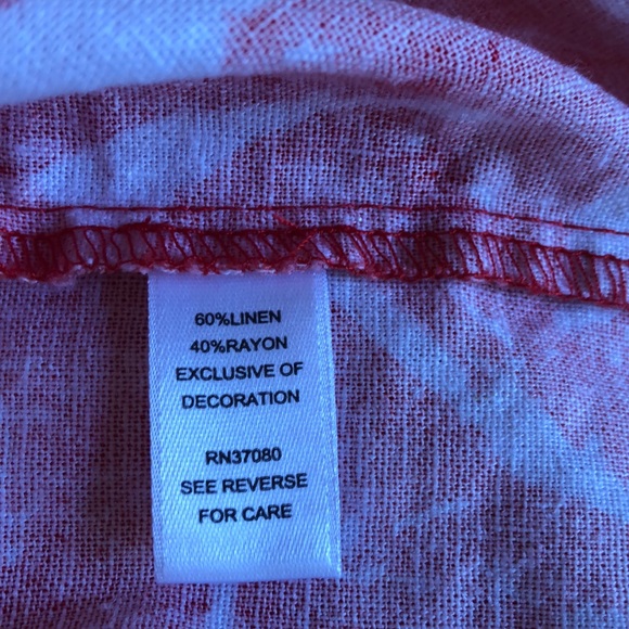 Cato Woman Red Coral Sleeveless Dress LinenRayon - Picture 13 of 15